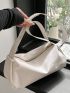 PU Baguette Bag Minimalist White