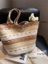 Paper Straw Bag Braided Detail Vacation