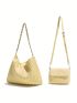 2pcs Bag Set Shoulder Bag Square Bag Embossed Detail