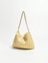 2pcs Bag Set Shoulder Bag Square Bag Embossed Detail