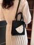 PU Square Bag Two Tone