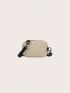 Mini Fanny Pack Letter Patch Decor With Zipper
