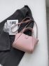 Twist Lock Twilly Scarf Decor Square Bag Fashion Pink