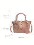 Twist Lock Twilly Scarf Decor Square Bag Fashion Pink