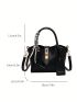 Small Square Bag Twist Lock Double Handle Twilly Scarf