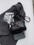 Small Square Bag Twist Lock Double Handle Twilly Scarf