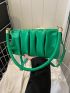 Medium Ruched Bag Solid Color Fashion Style
