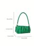 Medium Ruched Bag Solid Color Fashion Style