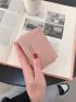 Letter Graphic Small Wallet Trifold With Zipper