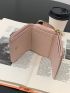 Letter Graphic Small Wallet Trifold With Zipper