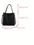 Mini Satchel Bag Double Handle Solid Color Elegant Style