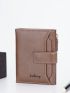 Letter Graphic Small Wallet Black Vintage
