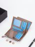 Letter Graphic Small Wallet Black Vintage