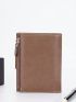 Letter Graphic Small Wallet Black Vintage