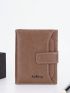 Letter Graphic Small Wallet Black Vintage