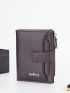 Letter Graphic Small Wallet Black Vintage