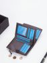 Letter Graphic Small Wallet Black Vintage