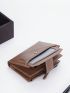 Letter Graphic Small Wallet Black Vintage