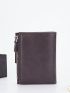 Letter Graphic Small Wallet Black Vintage
