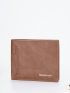 Letter Graphic Small Wallet Vintage Bifold Minimalist