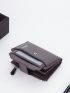 Letter Graphic Small Wallet Black Vintage