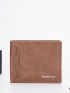 Letter Graphic Small Wallet Vintage Bifold Minimalist