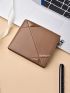 Letter Graphic Small Wallet Zipper Black For Business