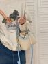 Mini Bucket Bag Drawstring Design Top Handle