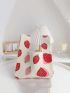 Small Crochet Bag Strawberry Pattern Double Handle