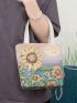 Mini Square Bag Flower Pattern Fashionable For Daily