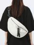Medium Fanny Pack White Minimalist For Daily
