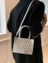 Mini Square Bag Embossed Detail Metallic Funky