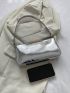 Medium Metal Decor Baguette Bag Metallic Funky