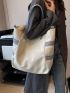 Large Shopper Bag Colorblock Casual