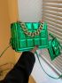Mini Flap Square Bag Embossed Detail With Coin Purse