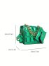 Mini Flap Square Bag Embossed Detail With Coin Purse