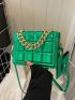 Mini Flap Square Bag Embossed Detail With Coin Purse
