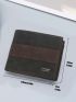 Two Tone Small Wallet Metal Decor Stitch Detail