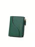 Simple Fashion Letter Graphic Double Zipper Short Small Purse