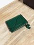 Simple Fashion Letter Graphic Double Zipper Short Small Purse