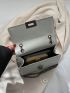 Mini Flap Square Bag Turn Lock Neon Pink Chain Strap
