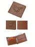 Eagle Embossed Small Wallet Solid Color Fold Over