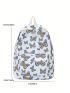 Polyester Classic Backpack Butterfly Pattern Zipper