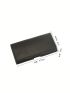 Minimalist Phone Wallet Snap Button Elegant Black