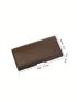 Crocodile Embossed Phone Wallet Snap Button Black Elegant