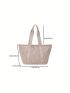 Quilted Shoulder Tote Bag Small Double Handle