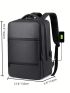 Minimalist Laptop Backpack Medium Zipper Black For Business Camping Bag