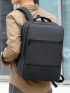 Minimalist Laptop Backpack Medium Zipper Black For Business Camping Bag
