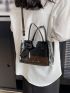 Minimalist Square Bag Double Handle Mini PVC, Clear Bag