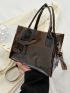Minimalist Square Bag Double Handle Mini PVC, Clear Bag